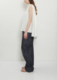 Linen Crepe Asymmetric Top