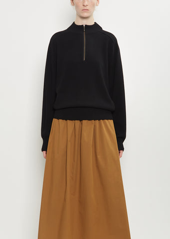 Cashmere Wool Half Zip Sweater