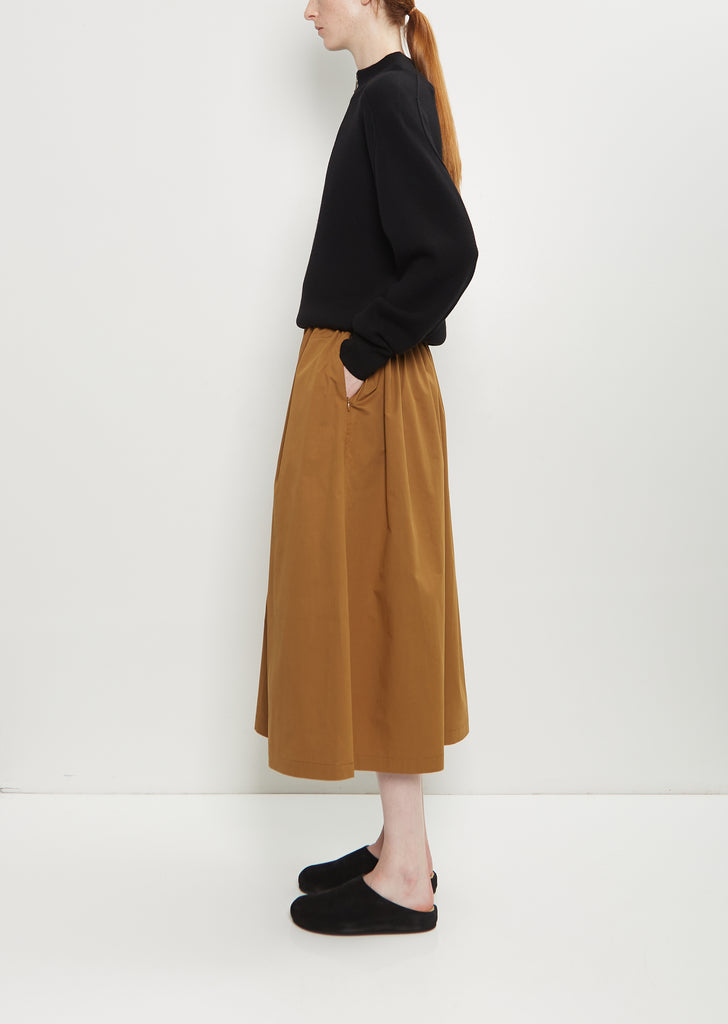 Cotton Gathered Skirt — Hemp
