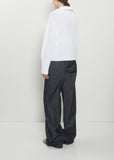 Cotton Knit Kimono Sleeve Sweater — White