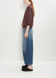 Cashmere Wool Elbow Crew — Espresso