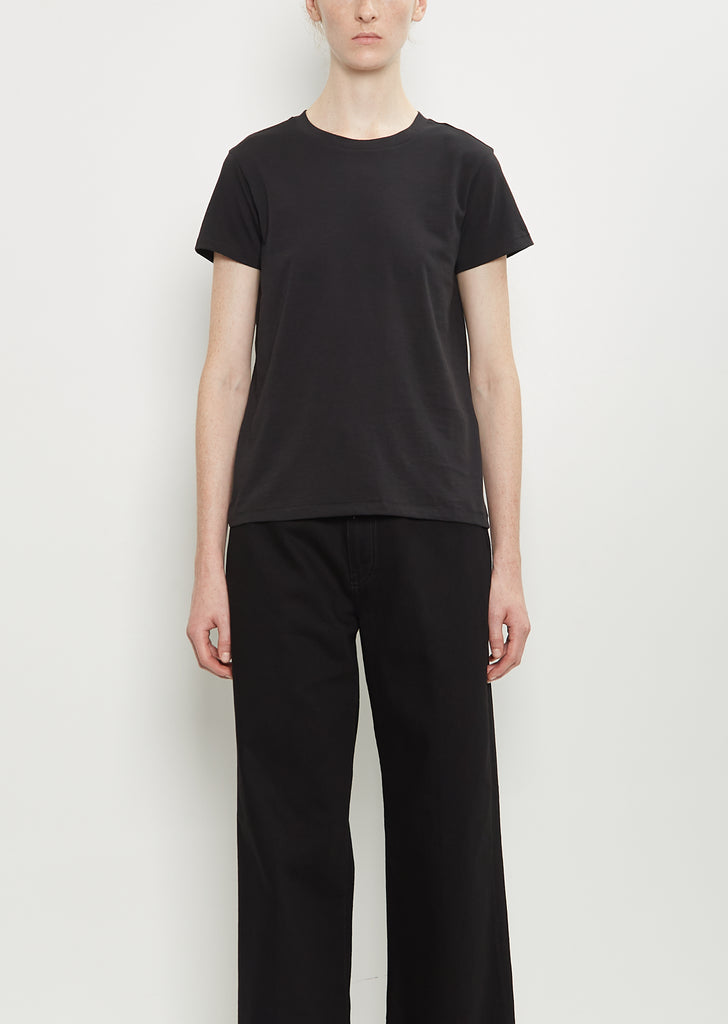 Mini Boy Cotton T-Shirt — Jet Black