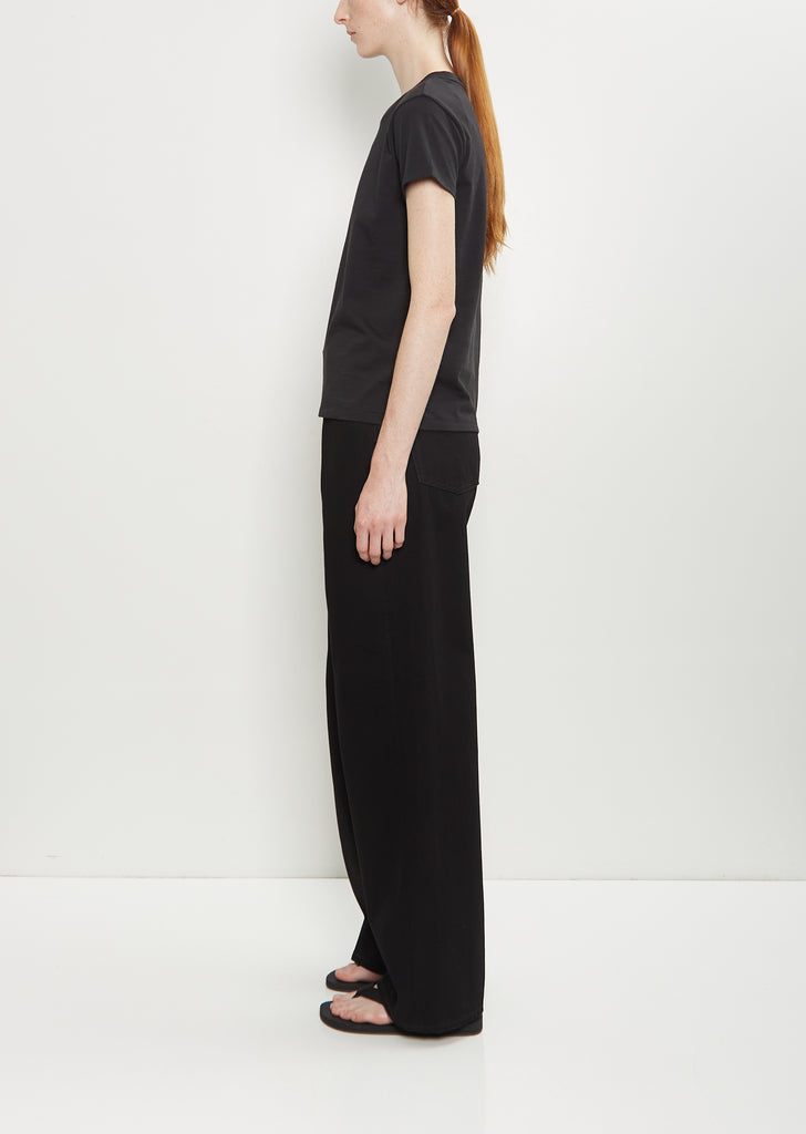 Mini Boy Cotton T-Shirt — Jet Black