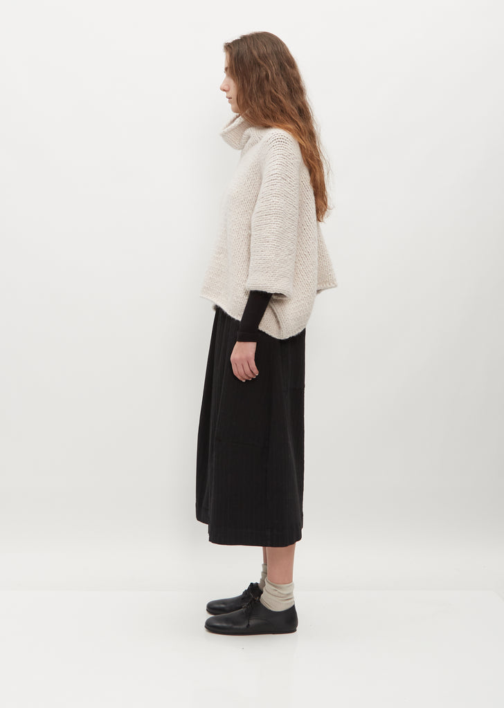 Cotton Pinstripe Skirt