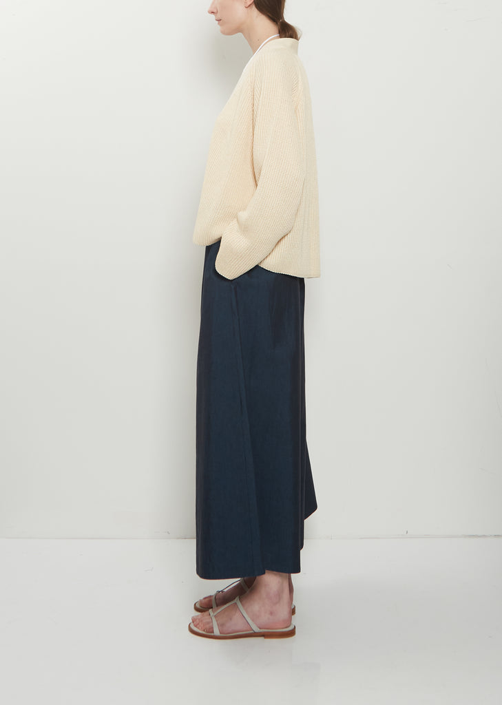 Short Ribbed Raglan Cardigan