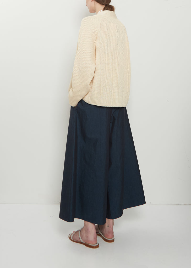 Short Ribbed Raglan Cardigan