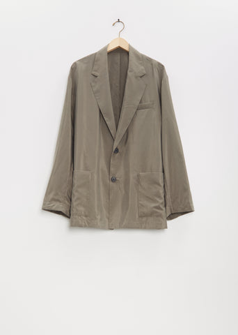 Silk Nylon Single Breasted Jacket
