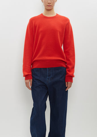 Mini R-Neck Sweater — Faded Red