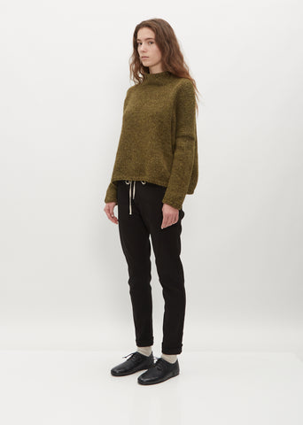 HK Oversized Alpaca and Wool High Neck — Olive