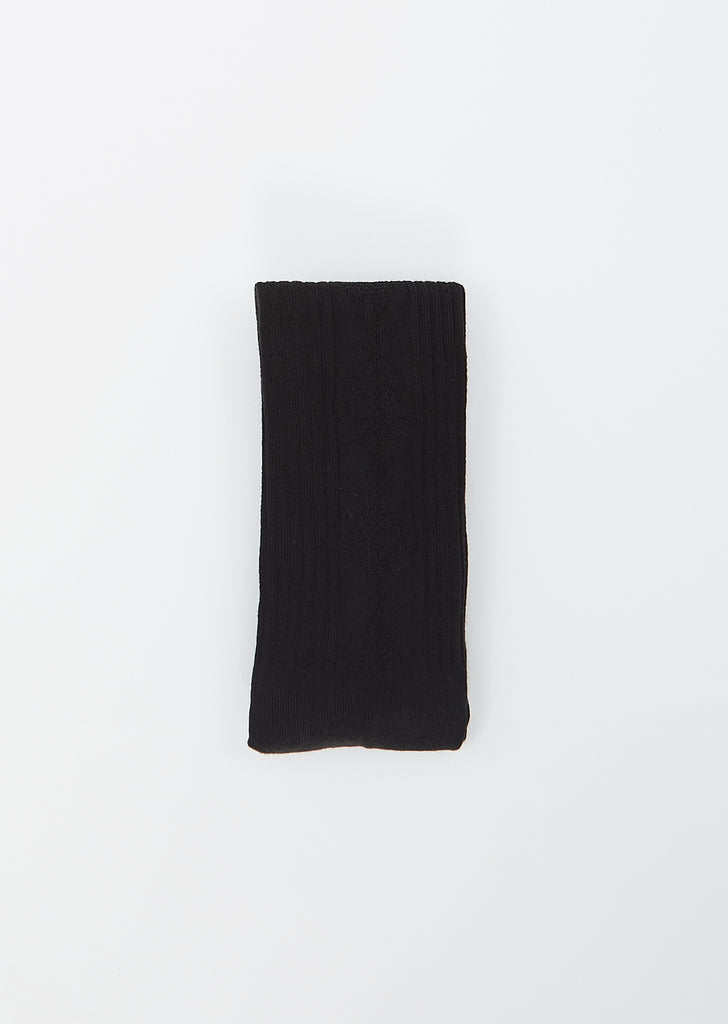 Cable Stocking — Black