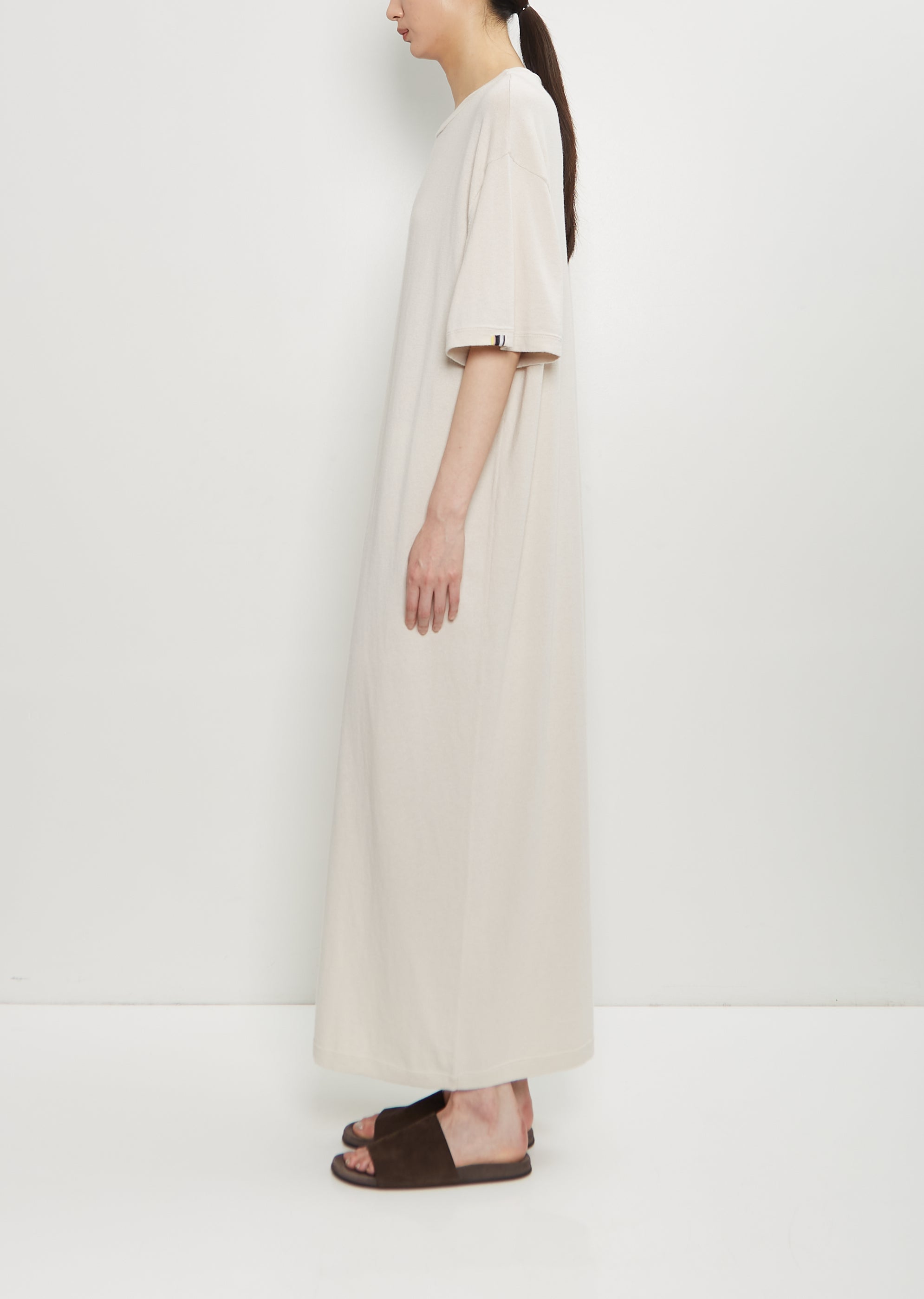 n°321 Kris Cotton Cashmere Dress — Chalk – La Garçonne n°321 Kris Cotton Cashmere Dress — Chalk – La Garçonne