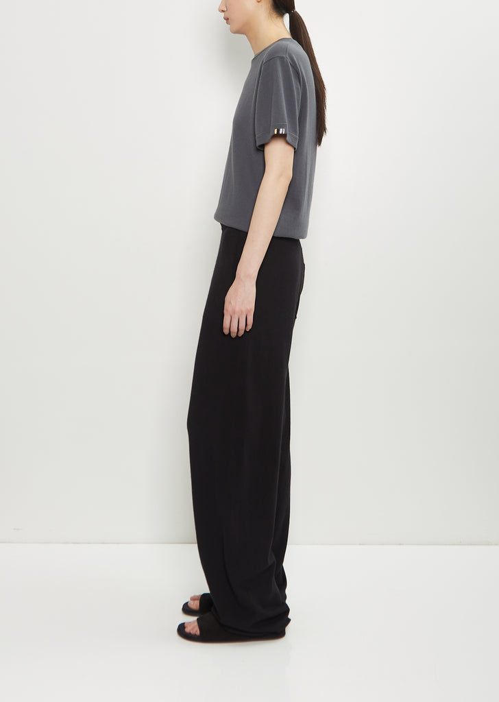 n°353 Relax Cotton Cashmere Trousers — Raven