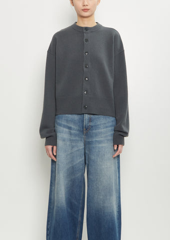 n°170 Chou Stretch Cashmere Cardigan — Lake