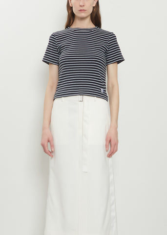 Ribbed Cotton T-Shirt