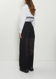 Wool Suiting x Sheer Voile Pants