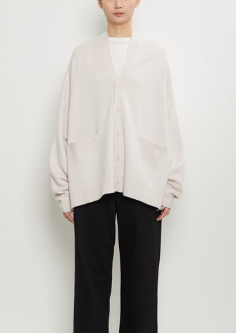 n°24 Tokio Stretch Cashmere Cardigan — Chalk