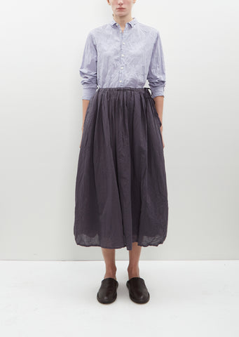 Tucked Long Skirt — Gray