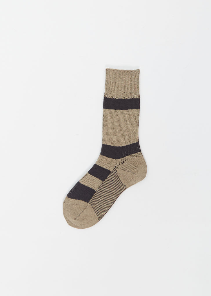 Stripe Socks — Beige