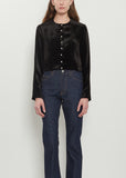 Silk Velour Snap Button Cardigan