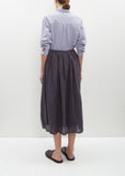 Tucked Long Skirt — Gray