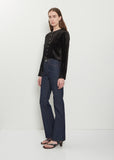 Silk Velour Snap Button Cardigan