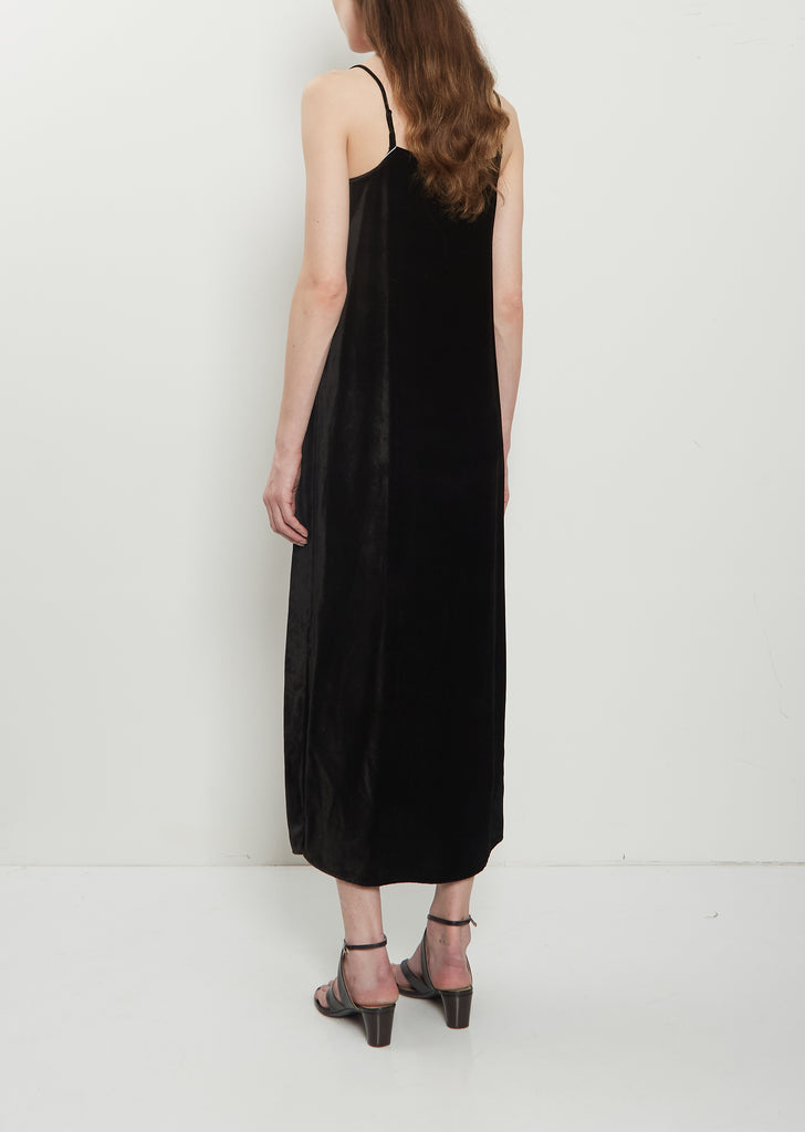 Silk Velour Slip Dress