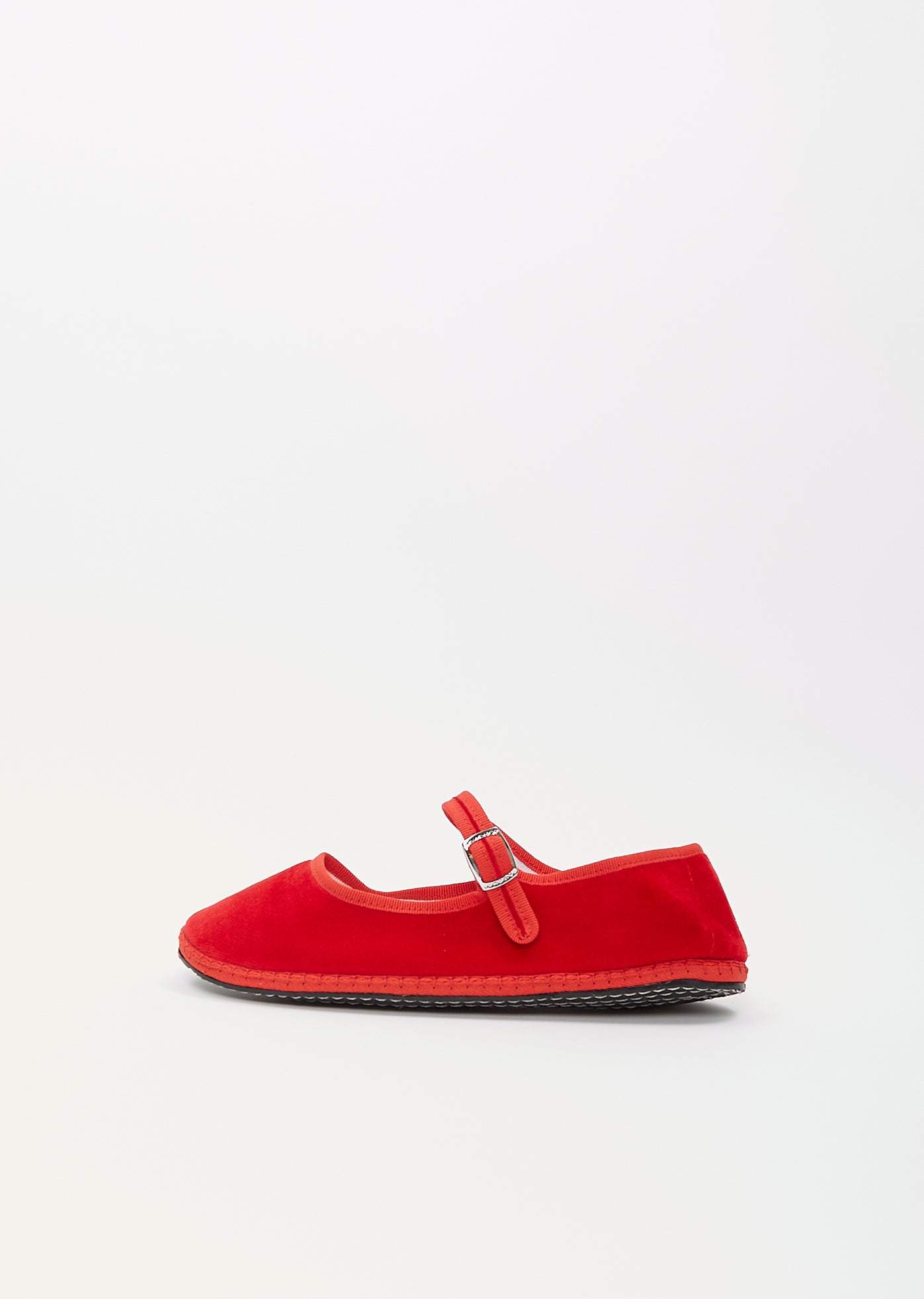 Mary Jane Velvet — Red – La Garçonne