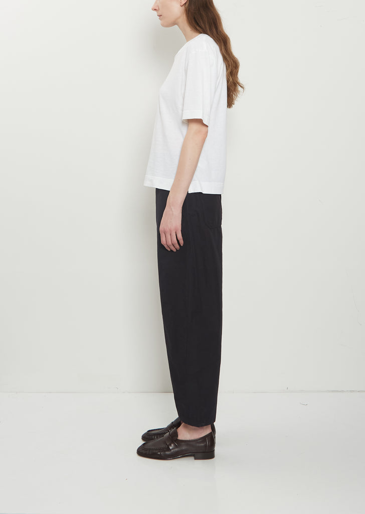Simple Cotton Linen T-Shirt — White
