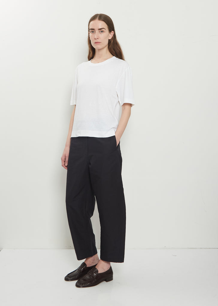 Simple Cotton Linen T-Shirt — White