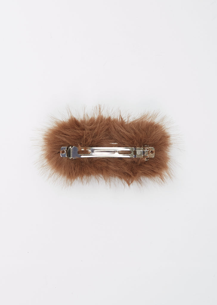 Faux Fur & Crystal Hairslide