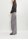 High Waisted Curved Denim Pants — Heather