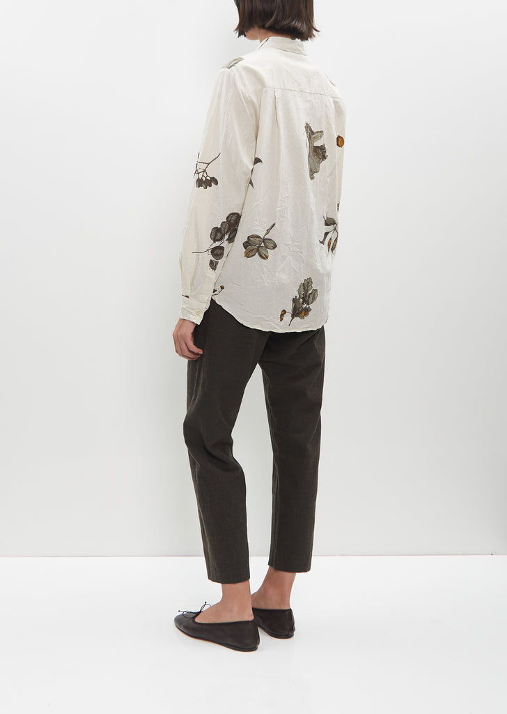 Secret Forest Print Blouse — Ivory