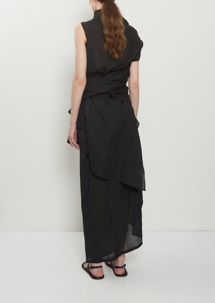 Twisted Detail Linen Blouse