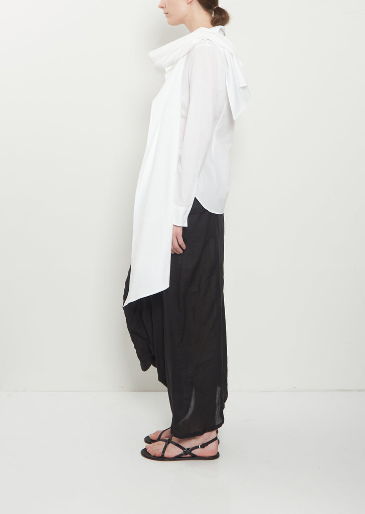 Stole Detail Cotton Blouse