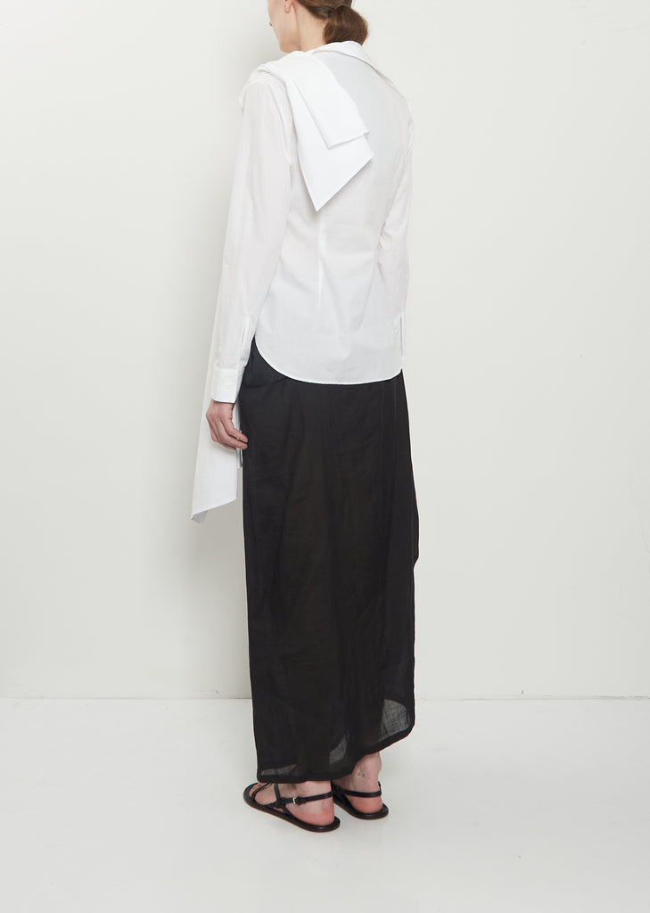 Stole Detail Cotton Blouse