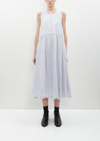 Cotton Micro-Check Apron Dress