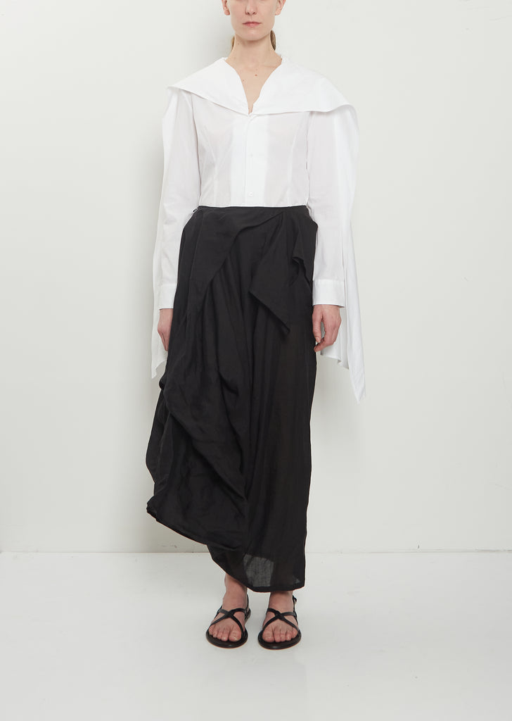 Draped Linen Skirt