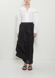 Draped Linen Skirt