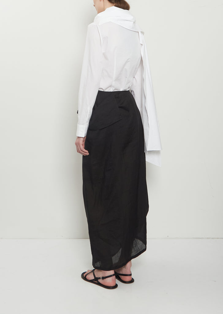 Draped Linen Skirt