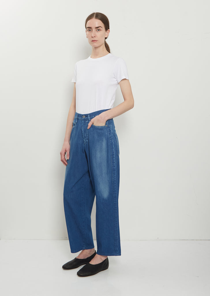Side Stripe Denim Pants