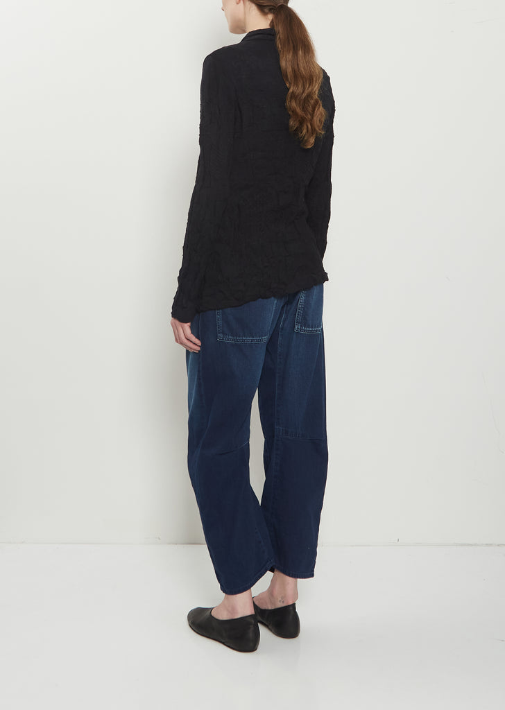 4-Button Cotton Knit Jacket