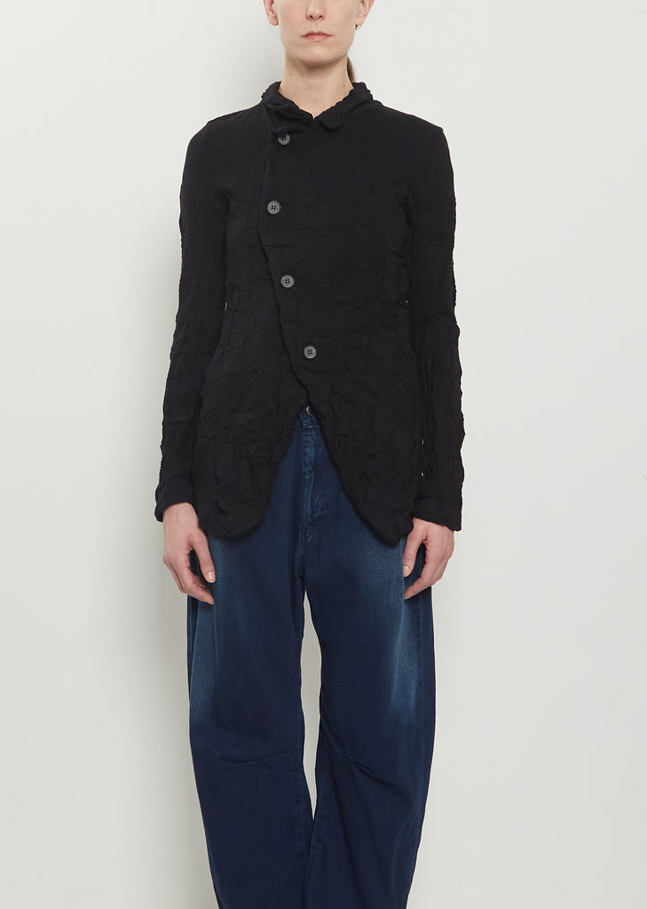 4-Button Cotton Knit Jacket