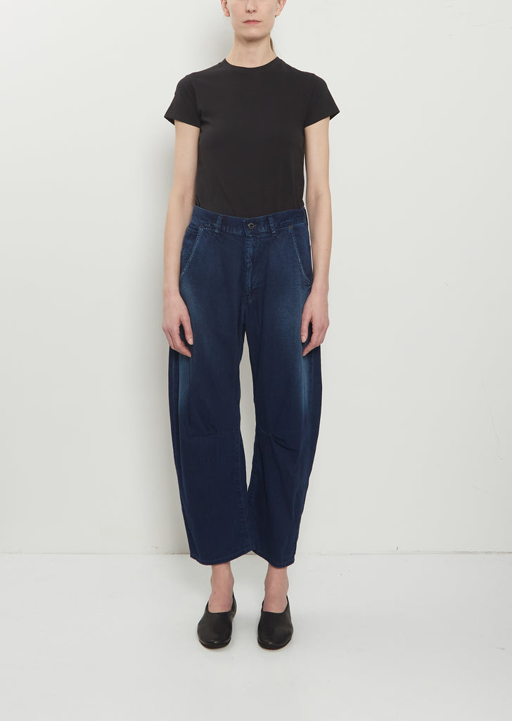 Gusset Denim Wide Pants
