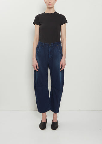 Gusset Denim Wide Pants