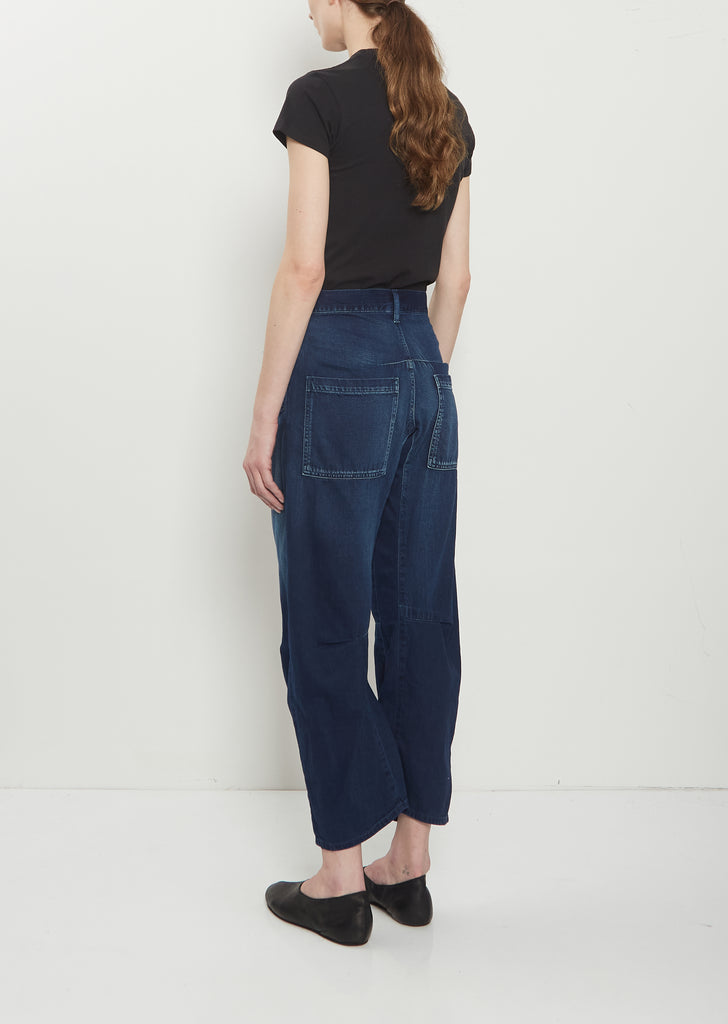 Gusset Denim Wide Pants