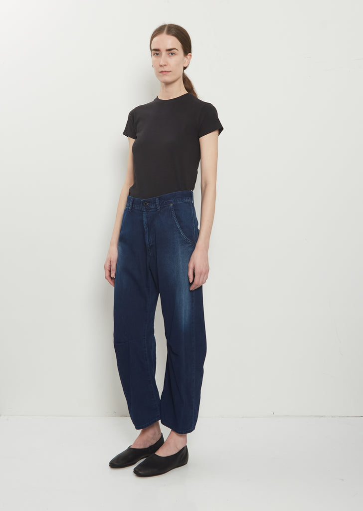 Gusset Denim Wide Pants