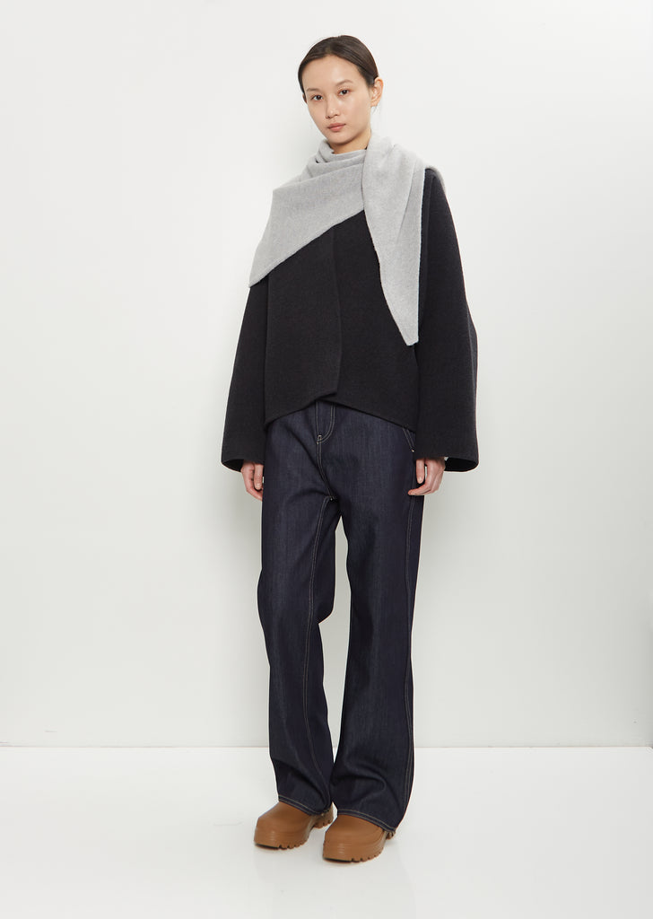 Marc Triangle Scarf — Light Grey