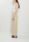 Linen Blend Tucked Pants