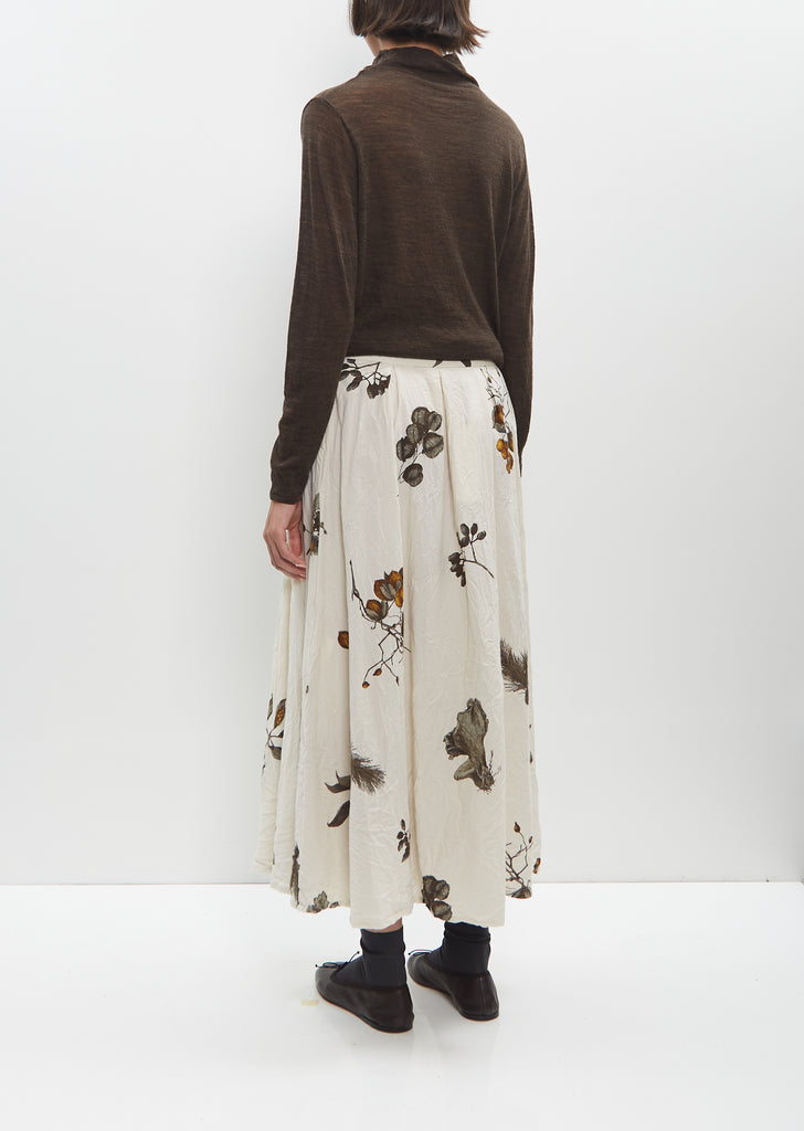 Secret Forest Print Skirt — Ivory