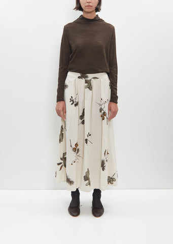 Secret Forest Print Skirt — Ivory